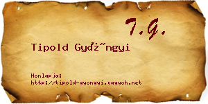 Tipold Gyöngyi névjegykártya