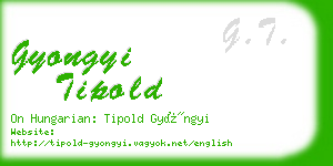 gyongyi tipold business card